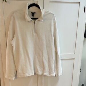 H&M Womens Cream Zip-Up Sweater